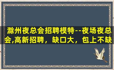 滁州夜总会招聘模特--夜场夜总会,高新招聘，缺口大，包上不缺